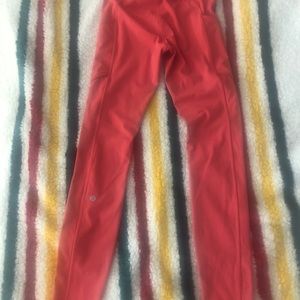 Lululemon speed up tights in coral/pink 💗
